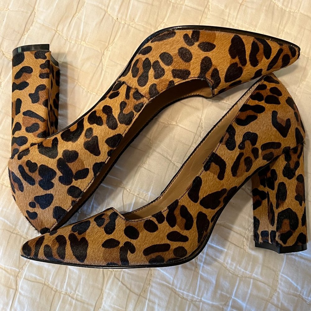 Banana Republic Leopard Block Heel Pumps